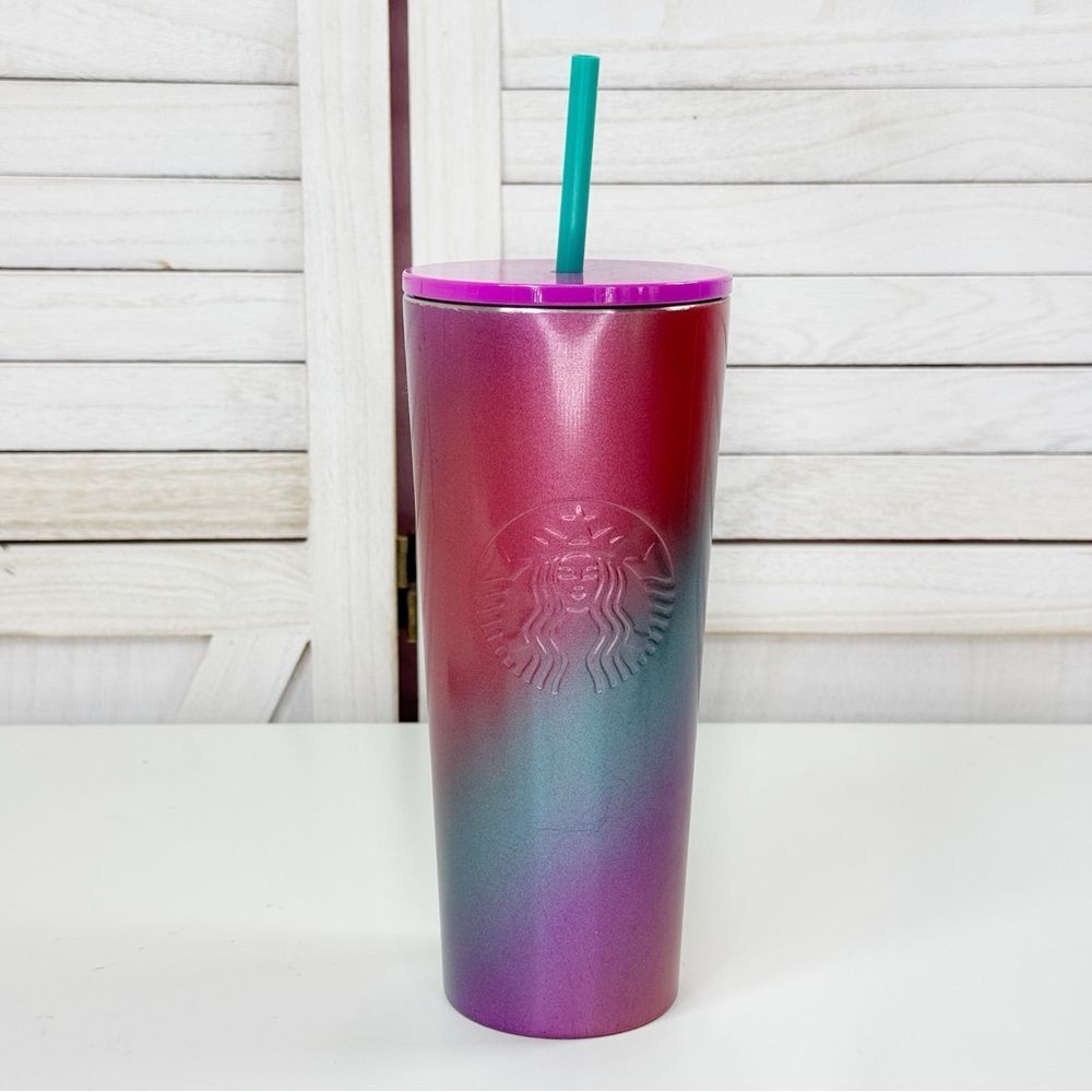 Starbucks Summer 2022 Ombre Shimmer Stainless Steel Tumbler Cup Venti 24oz
